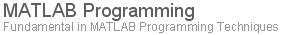 Fundamental in MATLAB Programme Techniques